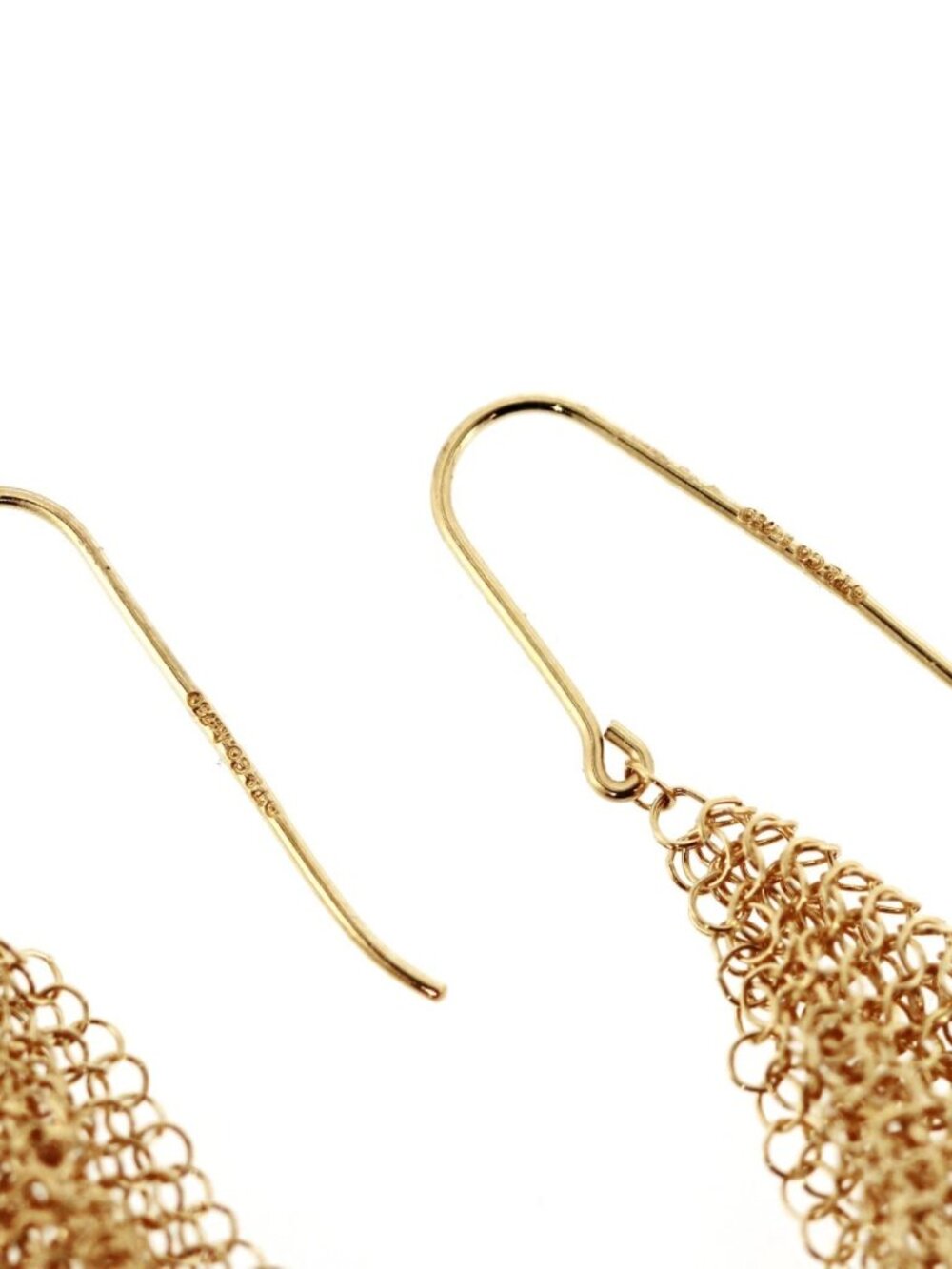 Tiffany & Co. 18K Yellow Gold Elsa Peretti Mesh Scarf Earrings - Picture 7 of 7